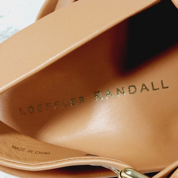 New Loeffler Randall Benton Woven Slingback Leather Sandal in Dark Sand V534 - Picture 9 of 11